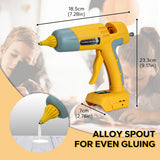 100W Cordless with 10pcs 11mm Stic Hot Melt Glue Gun for /Milwaukee/Makita/Bosch 18V Battery (No Battery)