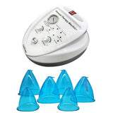 Blue Large 18cm Suction Therapy Machine - Buttock Enlargement & Breast Enhancement Vacuum Cups Set (6pcs)