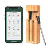Advanced Smart Food Cooking Thermometer - 98FT Wireless Range with 2 Probes for BBQ, Oven, and Grill