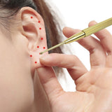 Brass Acupunctures Point Probe Auricular Detection Pen Beauty Ear Reflex Zone Health Care Massage Stick