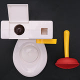 Pooping Spoof Shoots Tricky Funny Poop Plunger Toy Children Game Flushing Toilet Toys