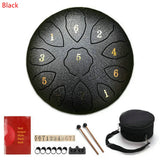 Tune Percussion Musical Instrument 8 Inch Steel Tongue Drum For Beginner Tune Hand Drum Pad Sticks Carrying Bag Percussion