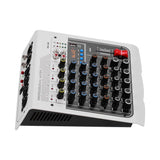 Mix-400 Audio Mixer Professional Sound Table Wireless Audio Mixer 6 Channel Live Studio Power Mixing Amplifier Console Usb Mp3