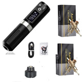 2023 Newest Portable Wireless Tattoo Machine Pen Brush Coreless Motor Strong Quiet 195mA/h Battery 40Pcs Cartridge Needle Kit