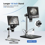 TOMLOV DM401 Pro 2K Digital 1200x 7 inch HD LCD Buttom LED Light Stage Included 24MP Coin Microscope