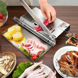 Stainless Steel Manual Frozen Slicer - Ideal Tool for Home Kitchens to Cut Minced Lamb, Bone, Meat, Chicken, Duck, and Fish