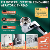 1PC Bathroom Faucet Extender,1440° Swivel Robotic Arm Swivel Extension Faucet Aerator