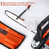 12 Pack Chainsaw File, Chainsaw Sharpener Kit Round Chainsaw File Quick Check Gauge