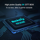 X88 PRO 20 Android 11.0 TV 8GB RAM 128GB ROM RK3566 Support 8K 2.4G/5G WiFi 1000M Set Top Box