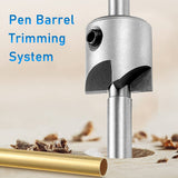 7 Pieces Kit Pen Barrel Trimming System Mill Trimmer Set,Cutting Head Sleeve Adapter Hex Key Wrench