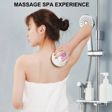 Electric Shower Brush 5 Brush Head 3 Gears Long Lasting Rechargeable Back Brush for Vacation