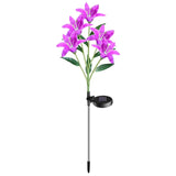 wer Light IP65 Waterproof LED Lily Lamp Outdoor Solar Garden Lights for Patio Yard Decoration