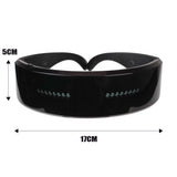 Electronic Futuristic Eyewear LED Prop For Party Bar Festival Performance Light Up Visor Luminous Glasses Bluetooth