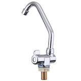 Foldable Faucet Rotating Single Handle Deck/Wall Mounted RV Kitchen Tap Copper Cold Water
