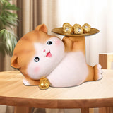 Cat Statue Keys Holder Resin Figurine Decorative Gifts For Cabinet Book Shelf Bathroom Office Home