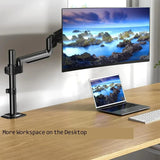 LCD Computer Monitor Stand Extended Swing Arm Rotation Lifting And Telescc Can Be Hung Upside Down For 13-32" Screen