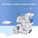 Desktop Overlock Sewing Machine - Household Four-Thread Lockstitch, Small for Home Office.
