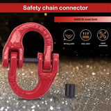 G80 Alloy Steel Hammerlock Coupling Link Connecting Link, 5/16Inch, 4 Pack, Red, 4400 Lbs Load Limit