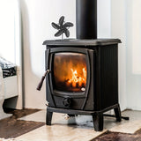 1pc 5 Blades Wood Stove Fan With Magnetic Thermometer, Silent Aluminum Fireplace Fan Heat Powered Non Electric  Fan For Big Room Fireplace Fan, Wood Stove Fan, Non Electric Fan For Wood, Thermoelectric Fan  Fall Winter Essential