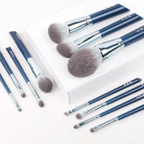 Makeup brush-The Sky Blue 11pcs super soft fiber makeup brushes set-high quality face&eye cosmetic pens-synthetic hair