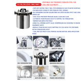Stainless steel pressure steam sterilizer sterilization pot portable laboratory 12L18L24L