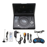 9.8 Inch Portable Home Car DVD Player VCD CD Game TV Player USB Radio Adapter Support FM Radio Receiving-EU Plug
