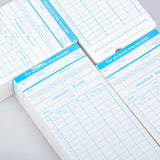 90pcs/ Pack Cards Timecards Monthly 2-sided 18 * 8.4cm for Employee Attendance Time Clock Recorder