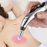 Charge three acupuncture head of the first five stick to nine charging laser meridian massage pen