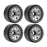 4PCS 1.9 Metal Beadlock 8 Round Hole Wheel Hub Rims For 1/10 RC Crawler Axial SCX10 90046 AXI03007 Traxxas TRX4 D90