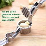 Kitchen OS press, ginger or stainless steel manual crusher, silver, kitchen accessories