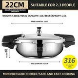 304 Stainless Steel Multifunctional Cooker - 8L Household Thickening Pressure Pot