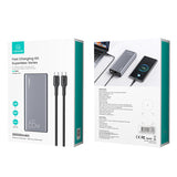 USAMS 30000mah 65watt Ban Station Portable Charger Pd Slim Powerbank Fast Charging Mini Power Bank for Laptop