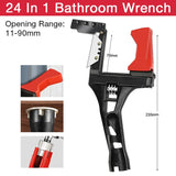Multi-function Large Opening Short Handle Bathroom Water Pipe Universal Wrench Adjustable Aluminum Alloy Repair Tool