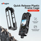 For Insta360 Expansion Bracket Magnetic Quick Release Frame Cage for Insta 360 X4 Action Camera Accessories