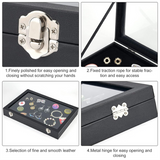 Badge Storage Transparent Dustproof Brooch Box Stand, Jewelry Medal Collection Display Frame, L