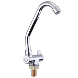 Foldable Faucet Rotating Single Handle Deck/Wall Mounted RV Kitchen Tap Copper Cold Water