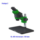 Trinocular Stereo Binocular 7-45X Continuous Zoom Microscope Magnifier for Phone PCB Electronic Repair Device RL-M3