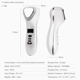 Hot Cold Hammer Ultrasonic Face Massager LED Photon Shrink Pores Face Lift Devices Ultrasound Anti-wrinkle Eye Skin Care Device