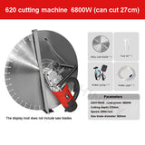 6800W Concrete with 2.4m Guide Rail Electric Grooving Large Wall Slotting Cutting hine