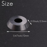 10Pcs Diameter 12mm Round Carbide Cutter Insert Fits for Ci3 Wood Turning