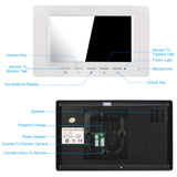 7 inch Wired Doorbell Indoor Monitor IR-CUT Outdoor Camera Visual Intercom Two-way Audio Remote Unlock Video Door Phone