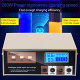 260W 24V 12V Car Charger LED Display Pulse Repair Battery Charging Intelligent For Motorcycle SUV Truck Auto Accessories