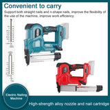 Cordless Electric Nail Gun Straight/N-shape Naig hine with 32mm 50mm Nails Rechargeable Nailer For Ma kita Battery