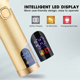 Resuxi 978 Metal Body Clipper LCD Digital Display Men's Oil Engraving Electric Razor Set Hair Trimmer for Men
