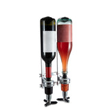 Drink Double Shot Wall Mounted Wine Beverage Whisky Liquor Dispenser Multipurpose Bottle Holder Bracket for Home Bar