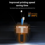 24V 80W Ceramic Hotend Kit with Heatsink Silicone Sleeve Eo Neptune Plus/Neptune 4 Max 3D Printer for 1.75mm Filament
