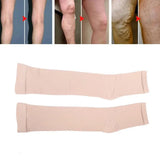 1Pair Medical Compression 30-40mmHg Middle Tube Thin Calf Sleeve Peep-to Socks Pressure Varicose Veins Stockings For Woman