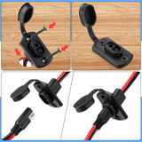 4 Pcs 12AWG 30CM To Extension Cord SAE Socket Sidewall Port Battery Connector Power Parts