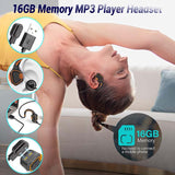 Bone Conduction Headphones Bluetooth 5. 1 Wireless Earphone 16GB Stereo Music Headset IP68 Waterproof Swimming Earbuds