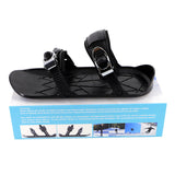 Short Adjustable Skiing Shoes Mini Ski Snowblades Portable Ice Skates for Winter Outdoor Sports